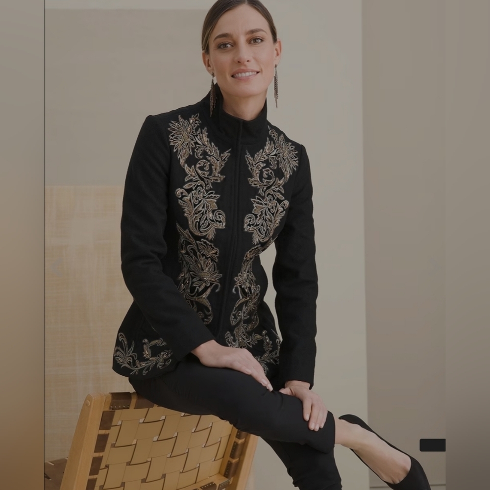 Chico's Embellished Jacket - Picture 2 of 15